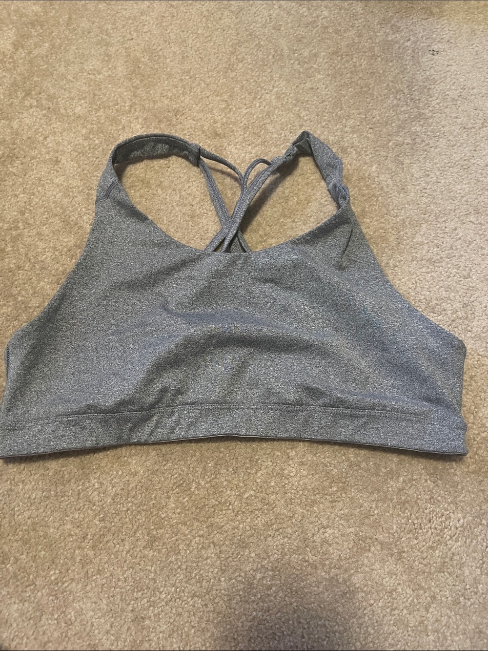 Old Navy Silver Gray Sparkle Crossback Sports Bra